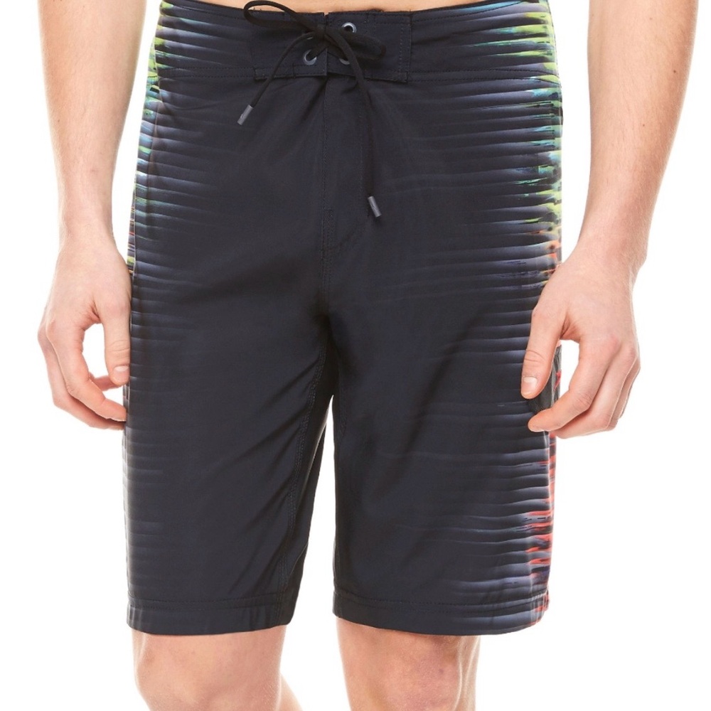 Speedo Black and Multicolor Board Shorts